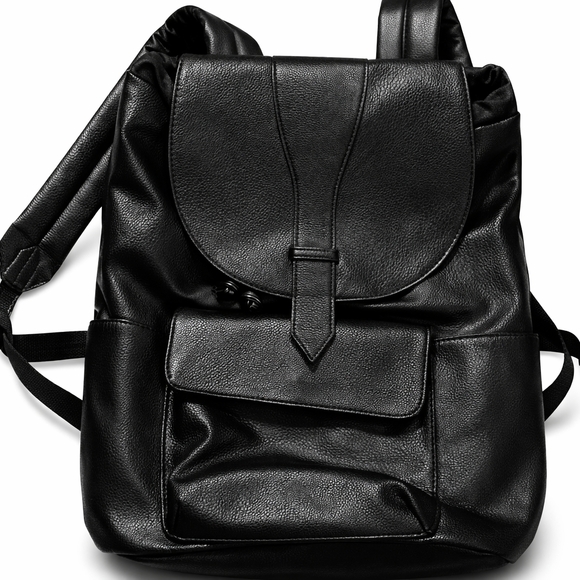Universal Thread Handbags - Black Leather Backpack